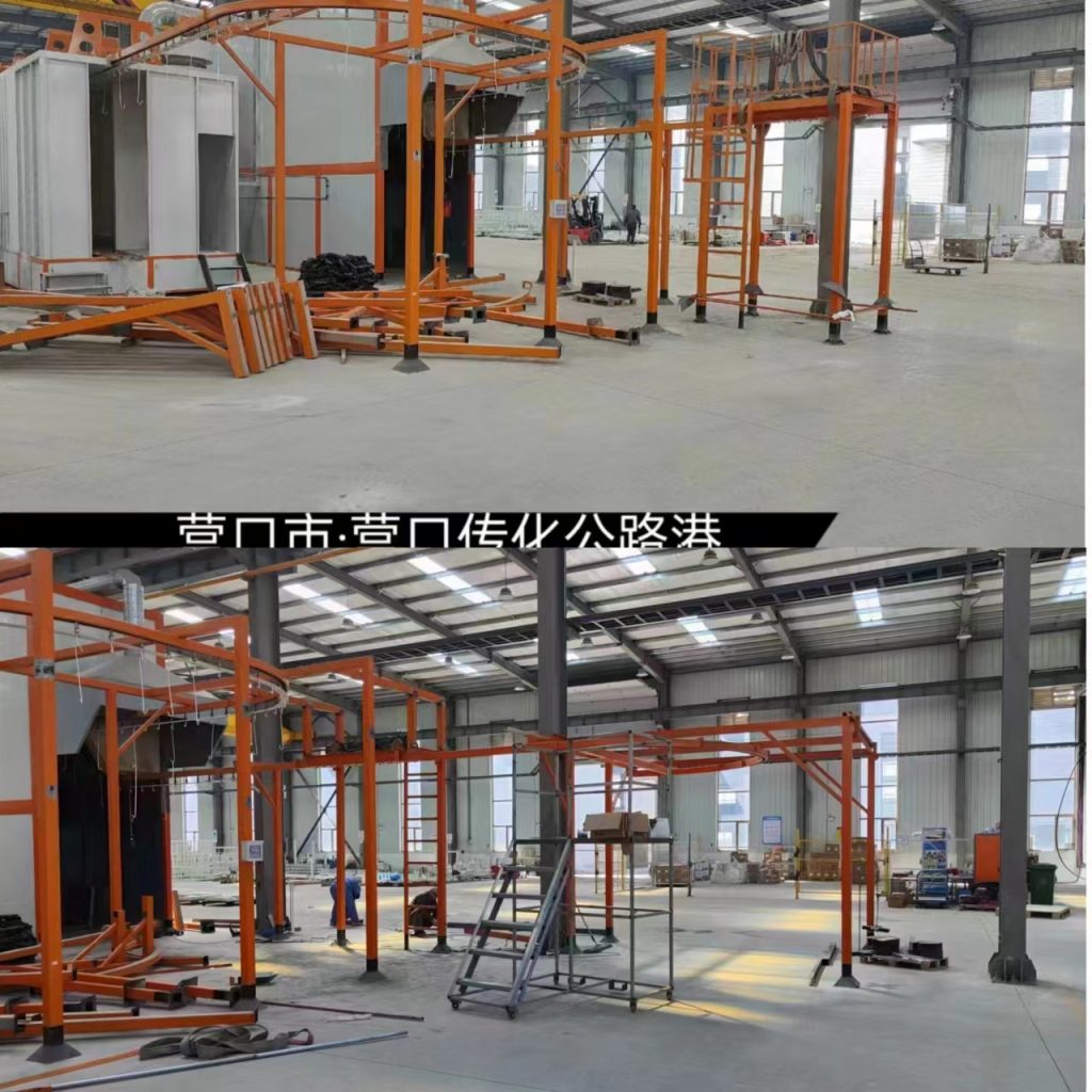 自動噴涂生產線廠家助力營口公路工程順利調試!